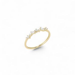 Gorjana Diamond & White Sapphire Amara Cluster Ring – Size 6